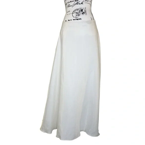 Scott McClintock Silky White Maxi Skirt, Size 12 - Picture 3 of 5